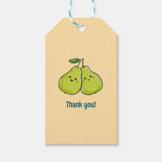 Pears Say Thank You Gift Tags (Front)