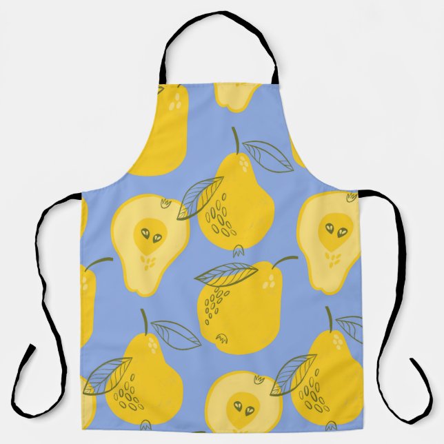Pears seamless pattern apron (Front)