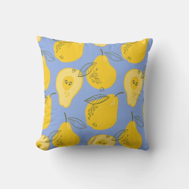 Pears seamless pattern cushion (Front)