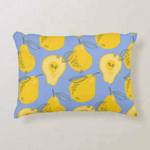 Pears seamless pattern decorative cushion