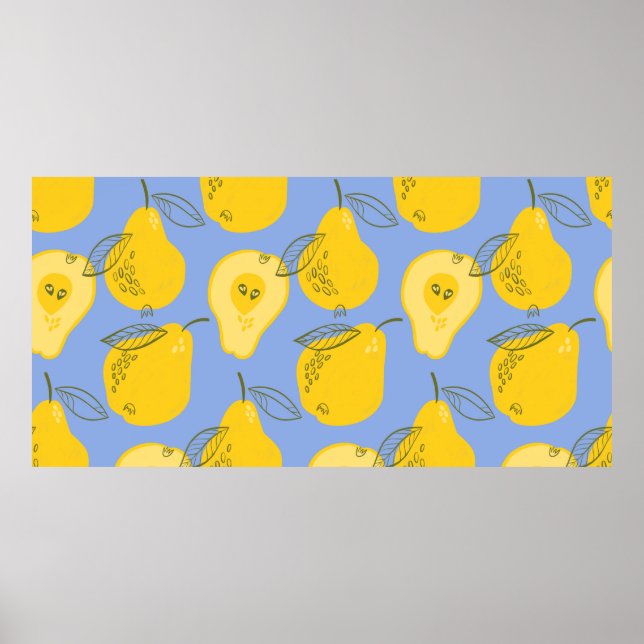 Pears seamless pattern poster (Front)