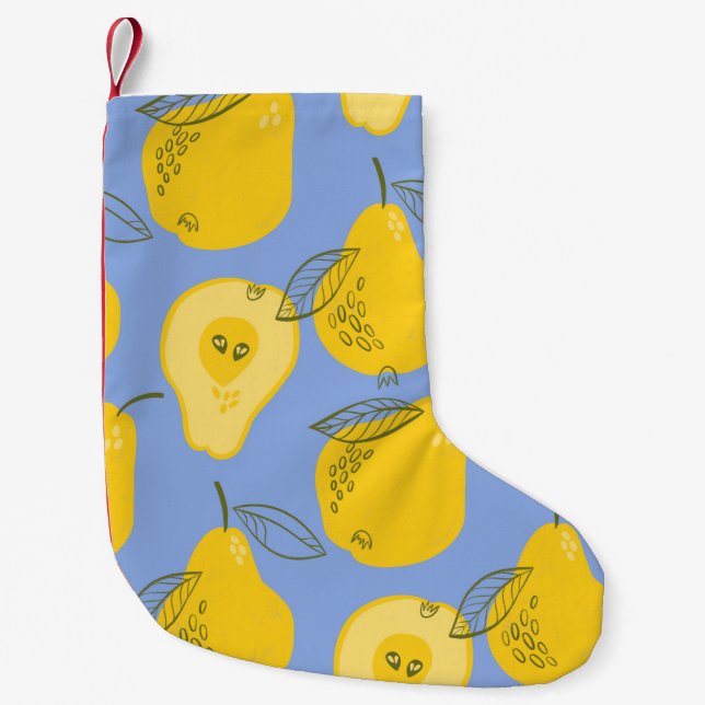 Pears seamless pattern small christmas stocking (Front)