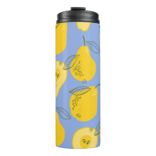 Pears seamless pattern thermal tumbler