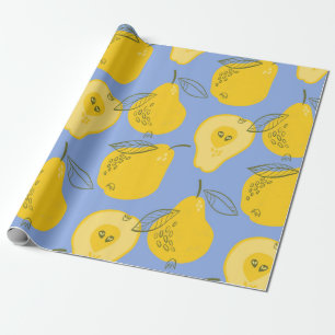 Pears seamless pattern wrapping paper