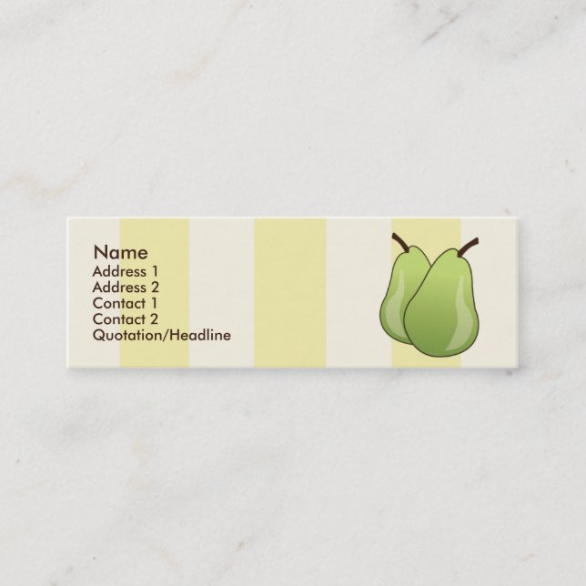 Pears - Skinny Mini Business Card (Front)