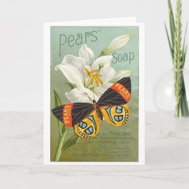 Pears Sopa Butterfly Card (Front)