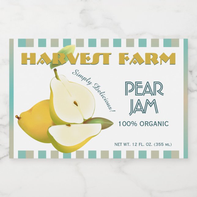 Pears Tropical Fruit Canning Food Label (Single Label)