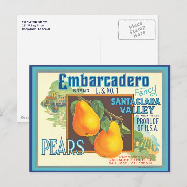 Pears Vintage Scenic Label Art Postcard (Front/Back)