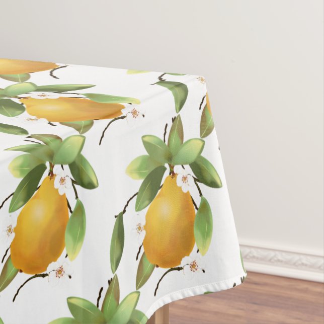 Pears with Flowers Tablecloth (In Situ)