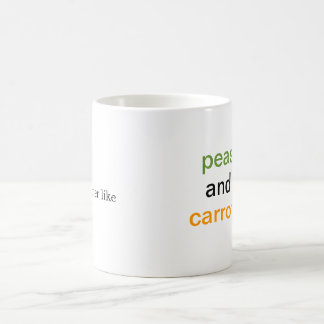 Peas and Carrots coffee cup