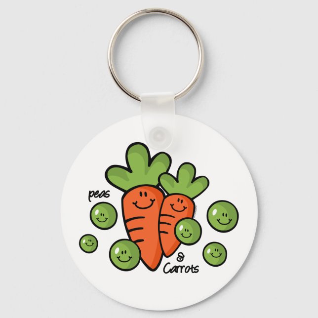 Peas And Carrots Key Ring (Front)