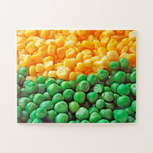 Peas and sweetcorn jigsaw puzzle