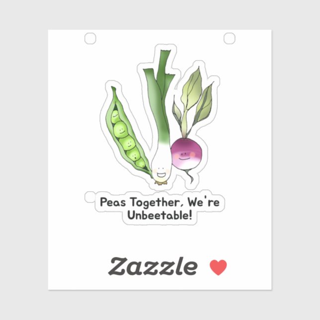 Peas and Veggie Best Friends Pun (Sheet)