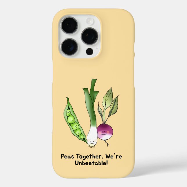 Peas and Veggie Best Friends Pun Case-Mate iPhone Case (Back)
