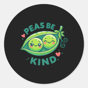 Peas Be Kind - Funny Pea Pun Classic Round Sticker