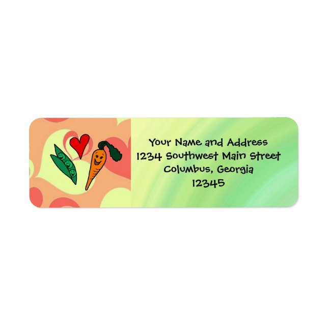Peas Be My Valentine Return Address Label (Front)