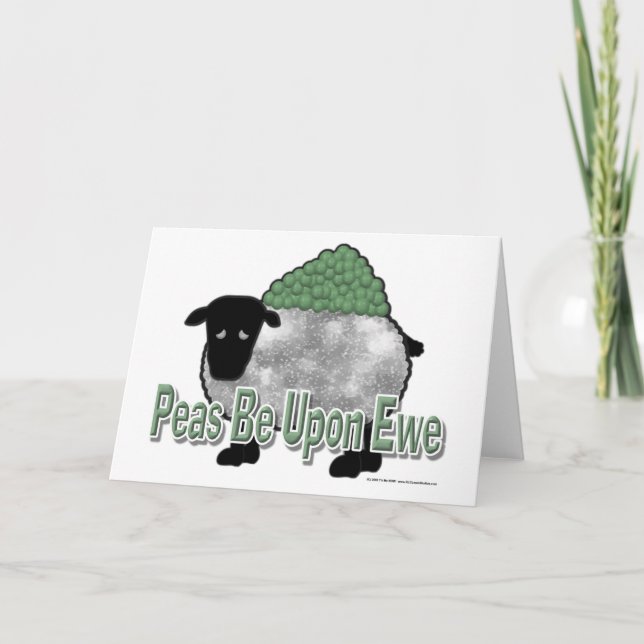Peas Be Upon Ewe Card (Front)
