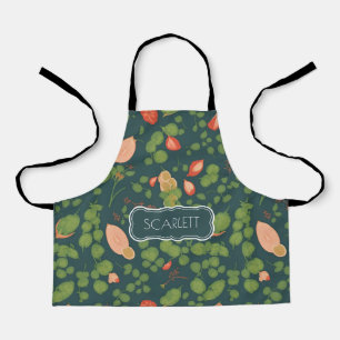 Peas Floral Colourful Personalised Pattern Apron