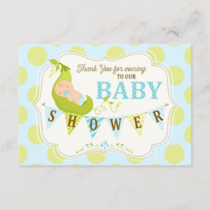 Peas in a Pod Baby Boy Thank You Card