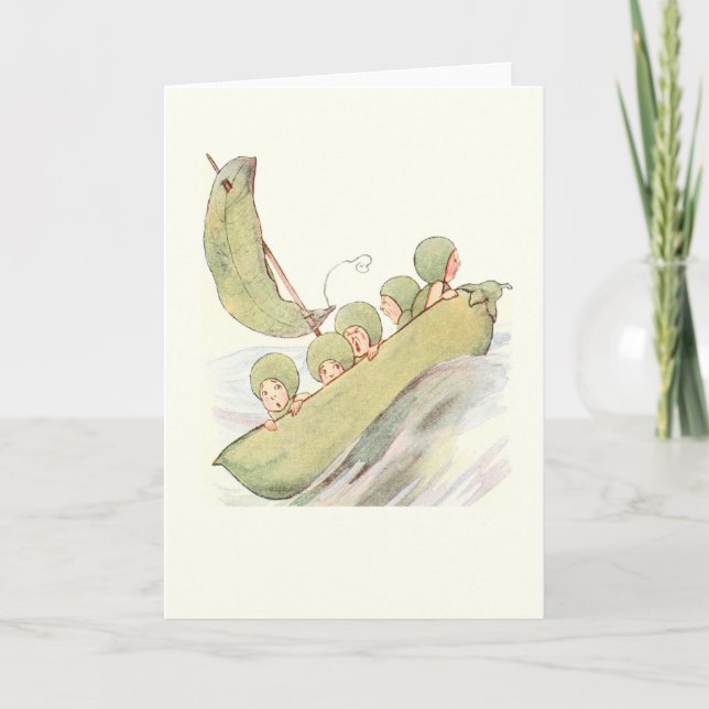 Peas in a Pod Blank Notecard (Front)