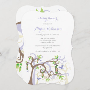 Peas In A Pod Garden Twins Baby Shower Invite