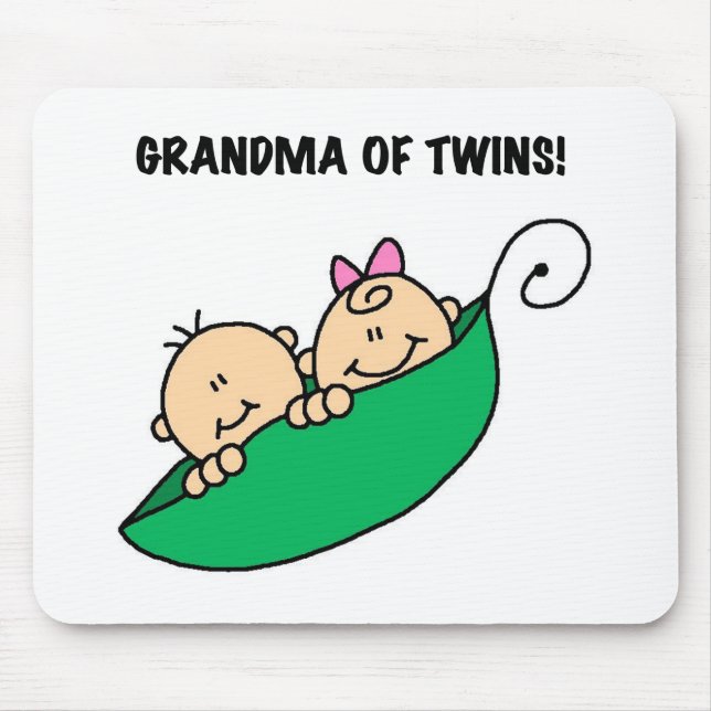 Peas in a Pod Grandma of Twins Mouse Pad (Front)