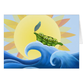 Peas in a Pod on a Wave -fun- -card-