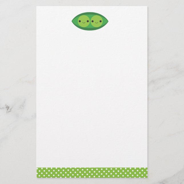 Peas in a Pod Stationery (Front)