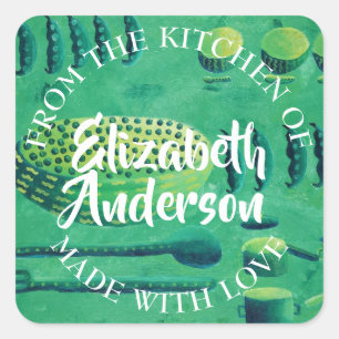 Peas in Bowls From the Kitchen of Square Sticker