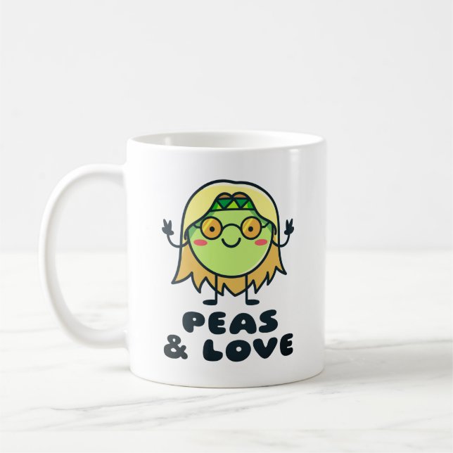 Peas & Love Coffee Mug (Left)