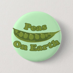 Peas on Earth 6 Cm Round Badge