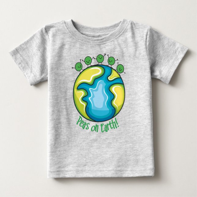 Peas on Earth Baby T-Shirt (Front)