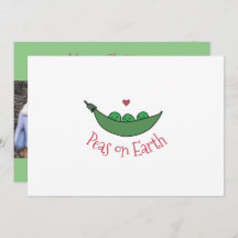 "Peas on Earth" Flat Photo Christmas Card