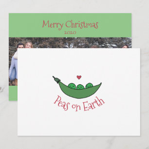 "Peas on Earth" Flat Photo Christmas Card