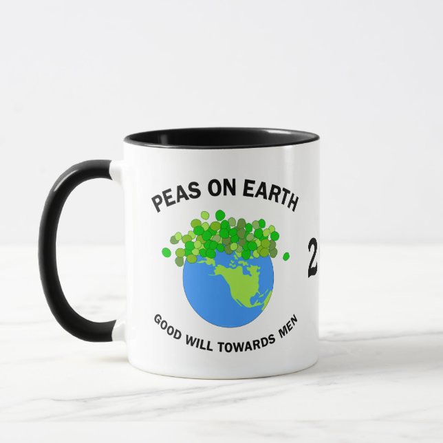 Peas On Earth Mug (Left)