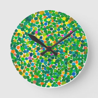 Peas on earth (no text) round clock