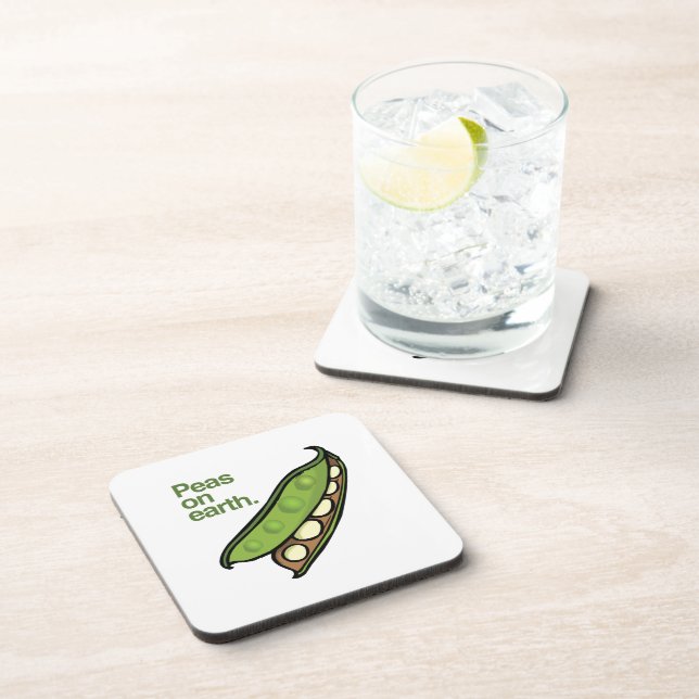 PEAS ON EARTH -.png Coaster (Right Side)
