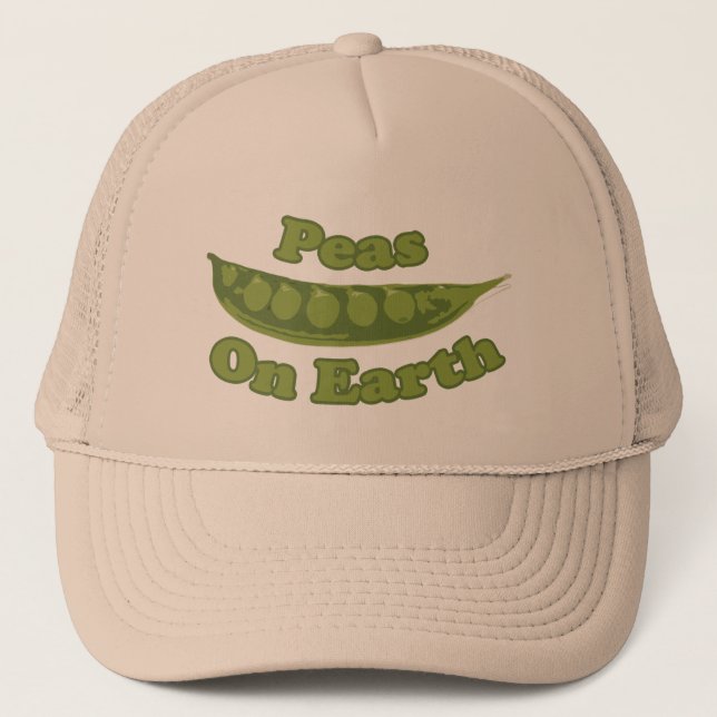 Peas on Earth Trucker Hat (Front)