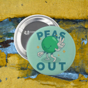 Peas Out Peace Button