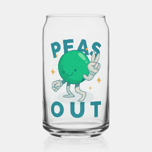 Peas Out Peace Can Glass