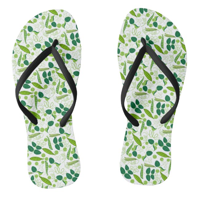 Peas pattern 01.bw thongs (Footbed)