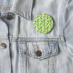 Peas Plants Leaves Plaid Vegetable Healthy Food 6 Cm Round Badge