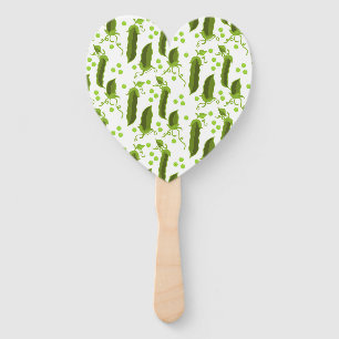 Peas Plants Leaves Round Vegetable Healthy Food Hand Fan