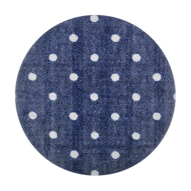 Peas stamp: denim fabric texture. cutting board (Front)