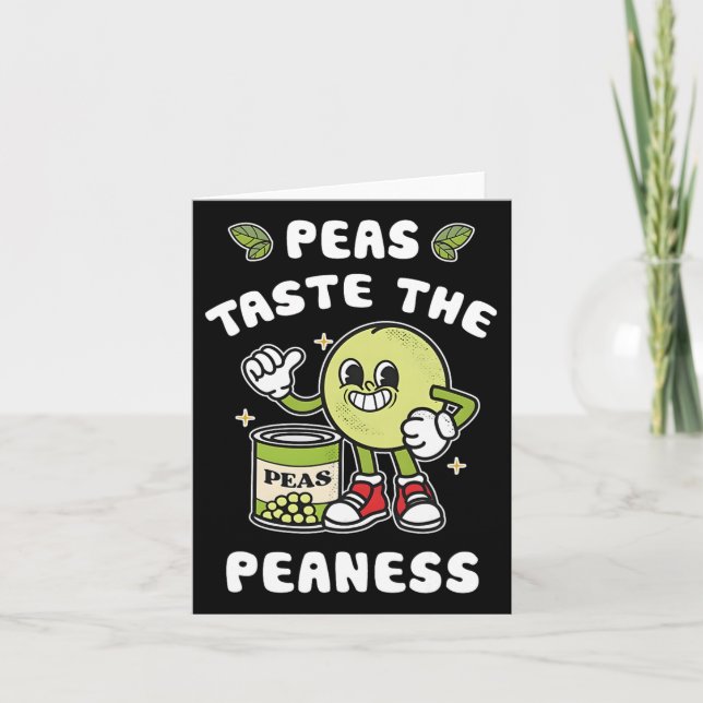 Peas Taste The Peaness Peas Beans Rude Joke  Card (Front)