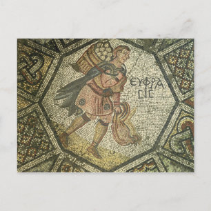 Peasant carrying chickens and a basket of eggs postcard