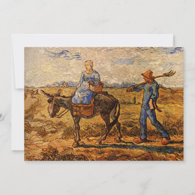 Peasant Couple by Vincent van Gogh Invitation (Front)