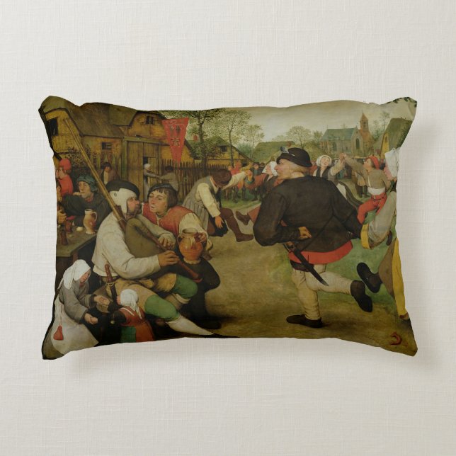 Peasant Dance,  1568 Decorative Cushion (Front)