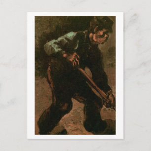 Peasant Digging, Vincent van Gogh Postcard