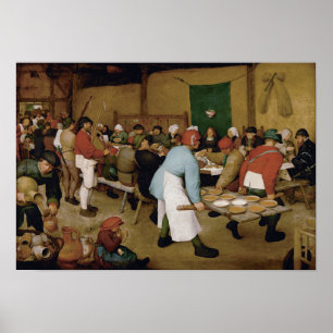 Peasant Wedding by Pieter Bruegel the Elder Poster